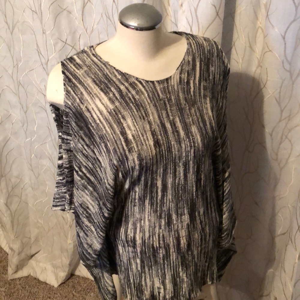 Shaw. Cardigan. Wrap. Black and White